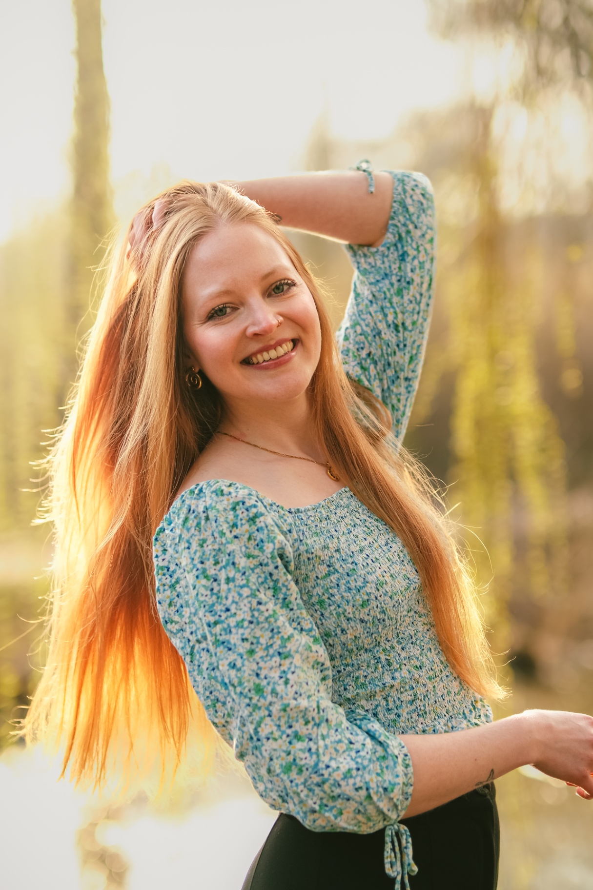 Portrait im warmen Gegenlicht